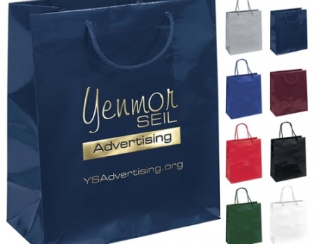 10x12 Emerald Gloss Eurotote Shopper Paper Bag