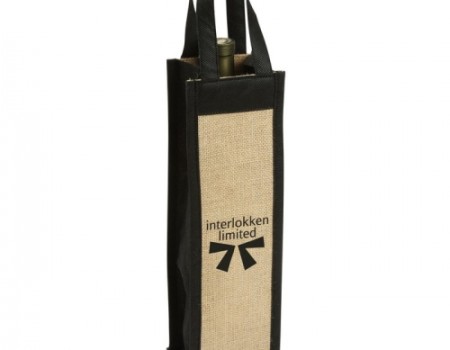 Jute Wine Bottle Gift Tote