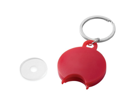 Custom Trolley Coin Keychains - Red