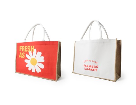 Large Capacity Canvas & Jute Shopping Bag