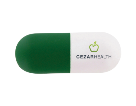 Two-Tone Pill Capsule Stress Ball