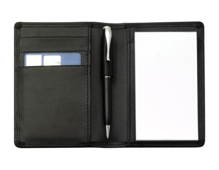 Notepad in a leatherette folder