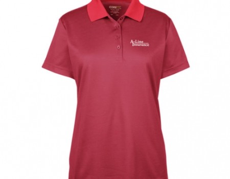 Microstripe Performance Pique Polos- Ladies'