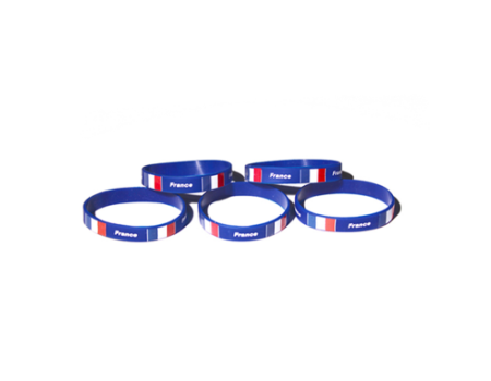 Custom French Flag Silicone Wristbands