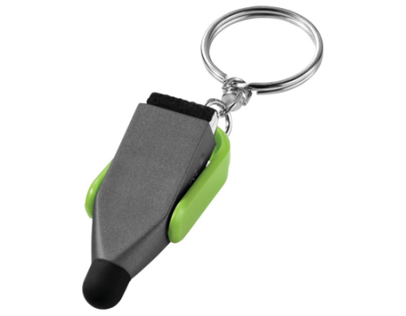 3-in-1 Stylus Cleaner Keychain Stand