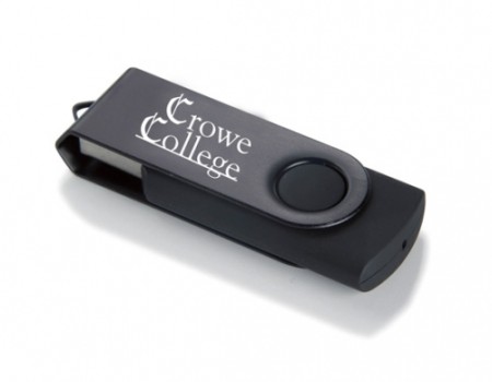 Metallic Pivot USB Drive 1GB