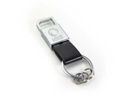 Leatherette Keychain, Laser Engraved