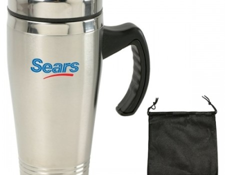 16 oz Sleek Stainless Steel Travel Mug