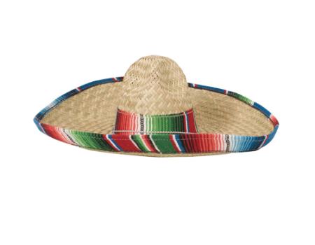 Wide Brim Straw Hat with Logo Band