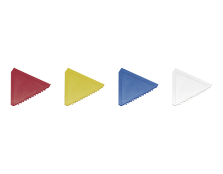 Triangular ice scraper