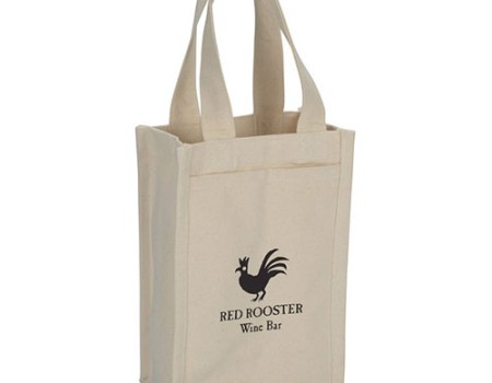 Heavyweight Cotton 2 Bottle Wine Tote
