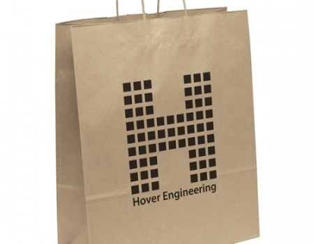 16x19 Eco Shopper-Stephanie Recycled Brown Paper Tote Bag
