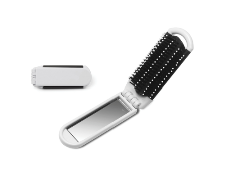 Take-Along Folding Brush with Mirror