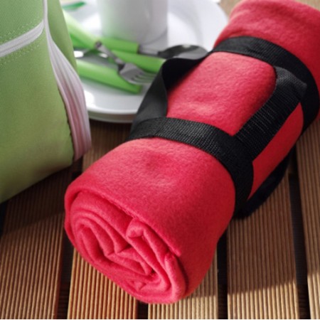 Custom Roll-Up Fleece Travel Blanket