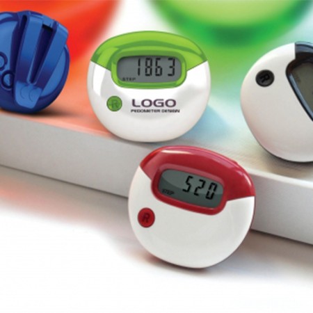 Logo Clip-On Pedometer with Large LCD