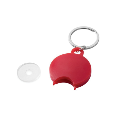 Custom Trolley Coin Keychains - Red