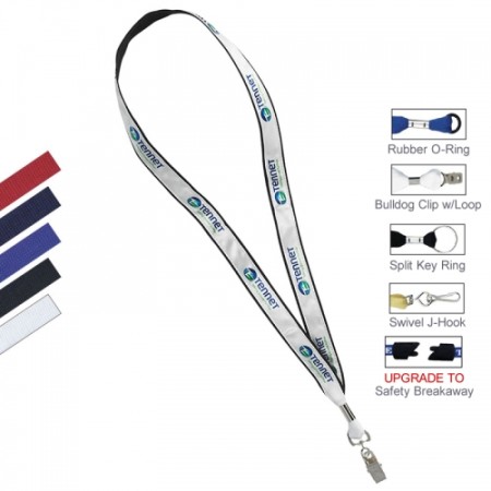 3/4" Polyester Web with Sublimated Satin Lanyard