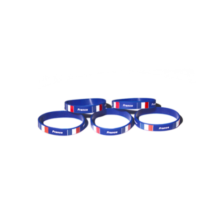 Custom French Flag Silicone Wristbands