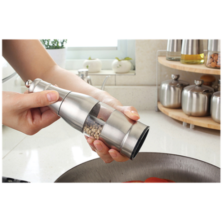 Steel pepper mill
