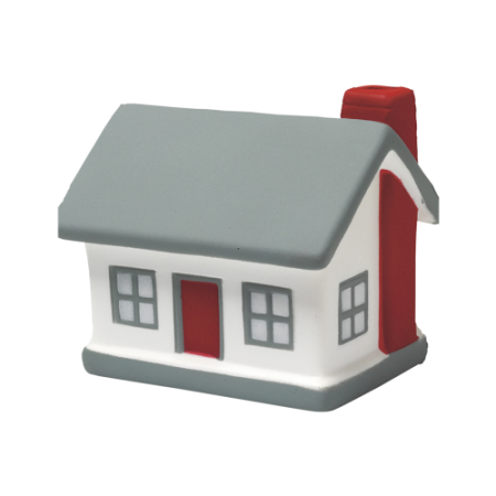 House Shaped Stress Ball - White