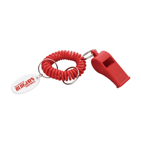 Whistle Wristband Coil Key Chain