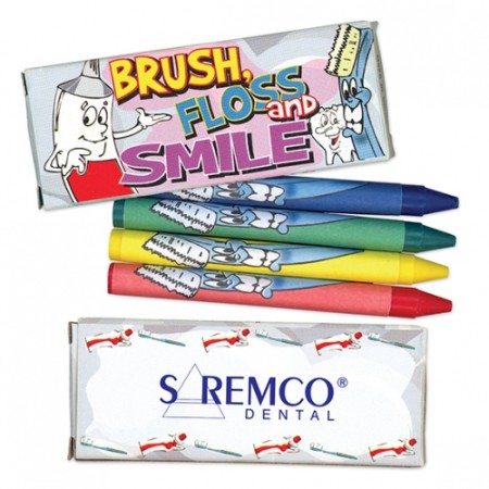 4 Pack Dental Theme Crayons