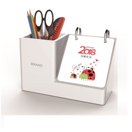 Classic Desk Pen Holder with Calendar