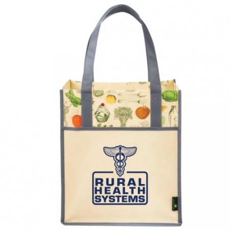 Vintage Print Grocery Tote