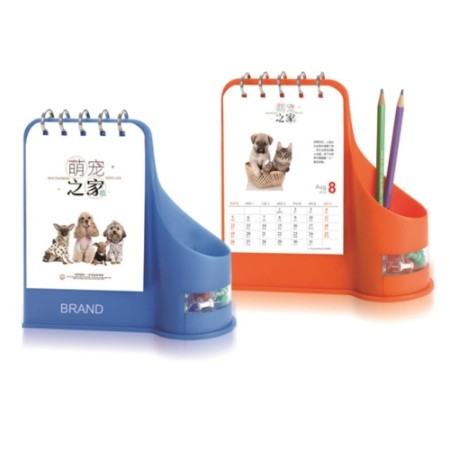 Hot sale Plastic Calendar Pen Holder