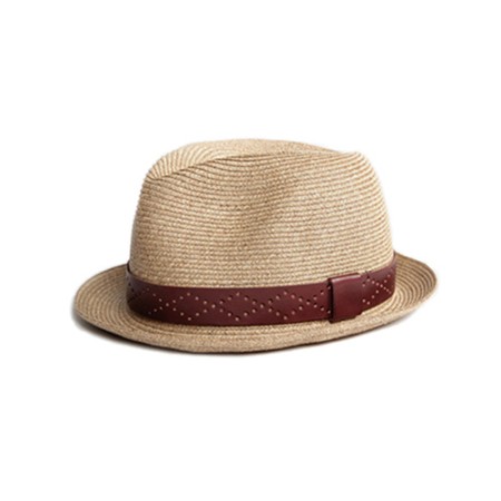 Packable Straw Hats with Logo Band