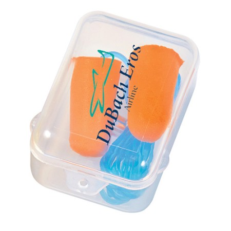 Corded Foam Ear Plugs in Clear Case